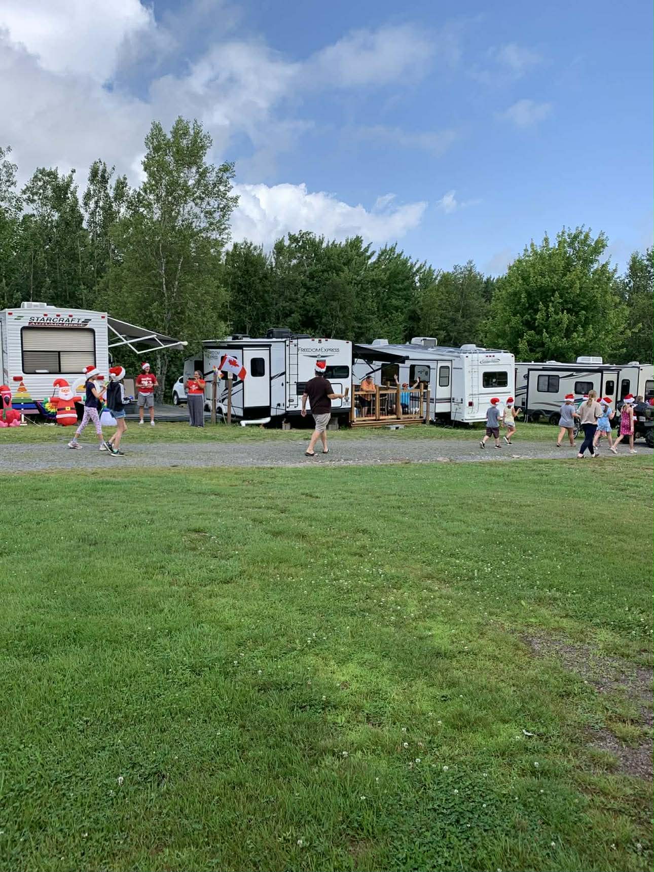 Christmas parade at Coy Lake Camping