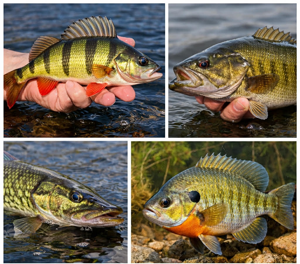 Fresh water fish species at Coy Lake Camping