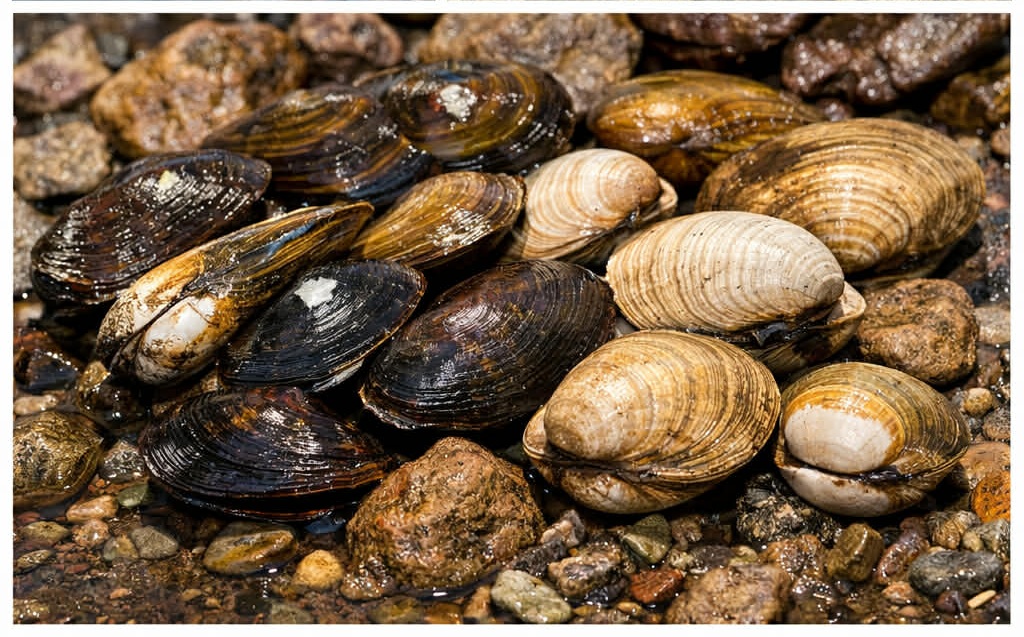 Mussels species at Coy Lake Camping